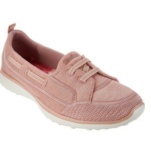 Skechers Microburst Bungee Slip-On Pink Shoes 7